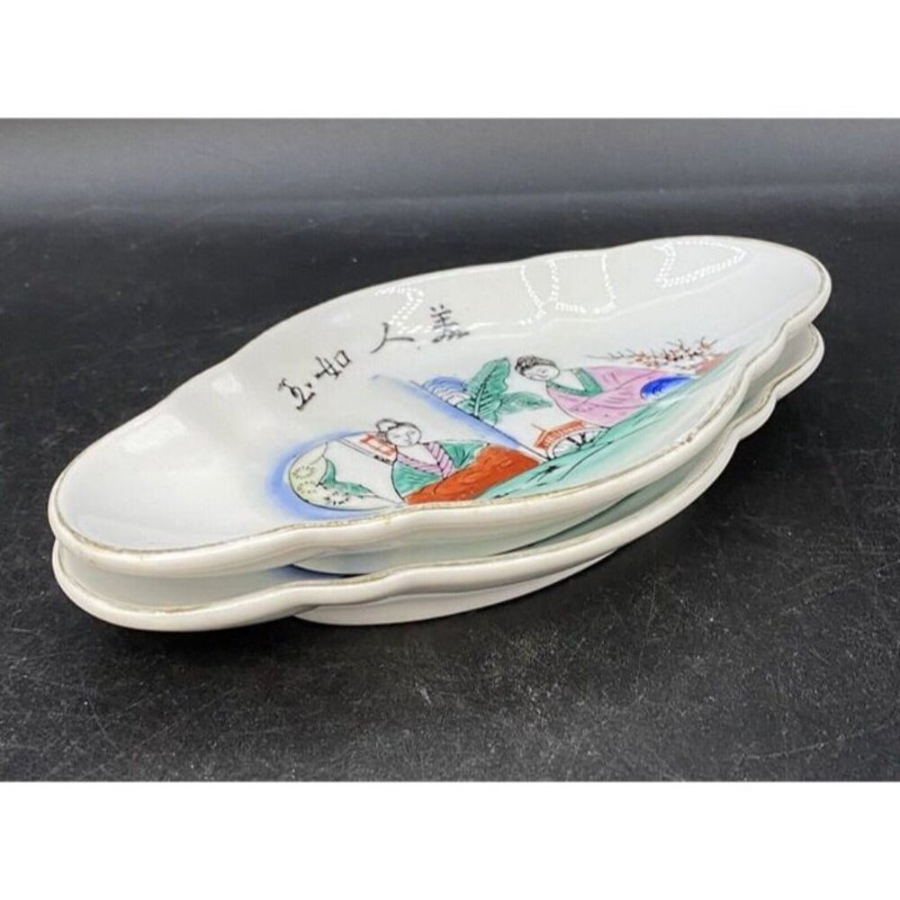 FS LOUIE & Co Berkeley CA Vintage 7” Bone Dish Chinese Restaurant LOT 2 - Picture 2 of 10